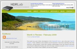 A screenshot of the old HDRLab website